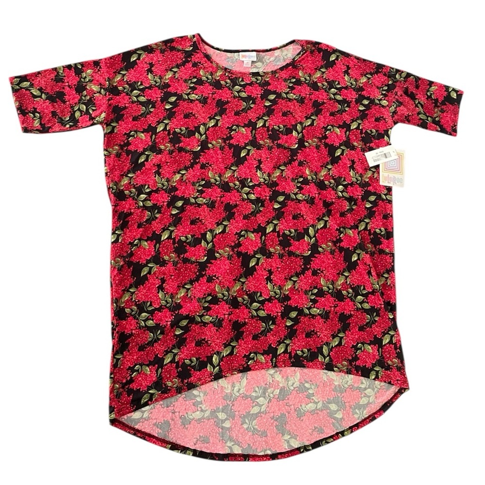 NWT LuLaRoe Irma High-Low Tunic Top Medium Multicolor Floral New Gorgeous Print